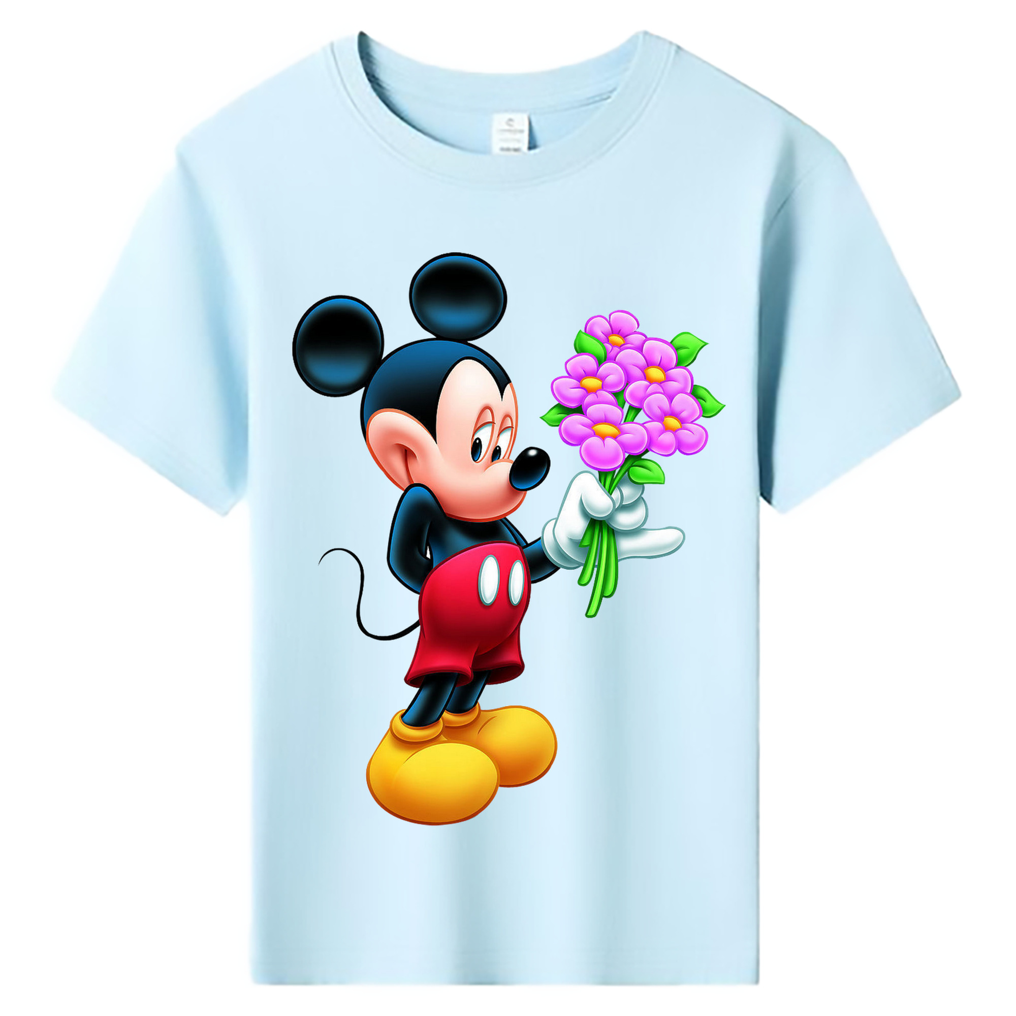 ミッキーマウス Mickey Mouse 綿100％キッズTシャツ（フロントプリント）